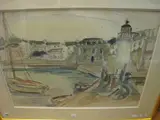 Le port by Henri Epstein, Aquarelle sur traits de crayons, sold Dec 2008