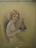 Modèle nu assis au bouddha by Maurice Millière, Gouache, sold Dec 2008