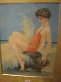 La vague by Maurice Millière, Gouache, sold Dec 2008