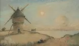 Les amoureux au clair de lune by Ferdinand du Puigaudeau, Pastel, sold Dec 2008