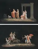 Méléagre et le sanglier de Calydon Hyppolite partant à la chasse by Michelangelo Maestri, Gouache (sur trait gravé ?), sold Dec 2008