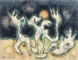 Sans titre by André-François Breuillaud, 1969, Encre et pastel, sold Dec 2021