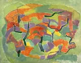 Sans titre by André-François Breuillaud, 1955, Pastel et gouache sur fond de mine de plomb, sold Dec 2021