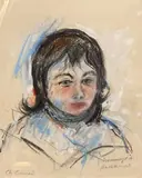 Hommage à Berthe Morisot by Charles Camoin, Technique mixte: pastel, fusain et rehauts de gouache sur papier, sold Dec 2021