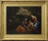 Vierge à l'Enfant avec sainte Anne by Pierre de Sève, Toile Cadre :, sold Nov 2021