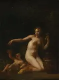 Érigone by Jacques Antoine Vallin, Panneau de noyer, une planche, non parqueté H-, sold Nov 2021