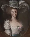 Portrait de femme au chapeau à plumes by C. J Borgnis, Toile, sold Nov 2021
