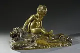 Audacieux ! by Léon Dufrène, Bronze à patine brune nuancée, sold Nov 2021