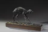 Biche avec une grenouille by Ary Bitter, Bronze à la cire perdue signé et numéroté, sold Nov 2021