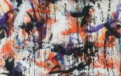 Orange by Norman Bluhm, 1958, Gouache, sold Oct 2018