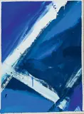 Bleu et blanc, III by David Budd, 1961, Gouache, sold Oct 2018