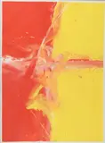 Rouge et jaune by David Budd, 1961, Gouache, sold Oct 2018