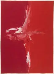 Rouge by David Budd, 1961, Gouache et crayon, sold Oct 2018
