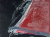 Noir, blanc, rouge by David Budd, 1962, Gouache, sold Oct 2018