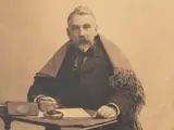 Stéphane Mallarmé au châle by Paul Nadar, 1895, Épreuve argentique d'époque signée au crayon en bas à droite et contrecollée sur carton pa, sold Jun 2018