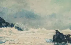 Côte sauvage bretonne by Ernest Pierre Guérin, Aquarelle, sold Jun 2018