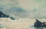 Côte sauvage bretonne by Ernest Pierre Guérin, Aquarelle, sold Jun 2018