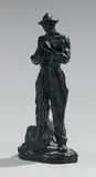 Terrassier la pelle devant by Jules Dalou, vers 1910, Épreuve en bronze patiné, sold Jun 2018