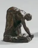 La ramasseuse de pommes de terre by Jules Dalou, Épreuve en bronze patiné, sold Jun 2018