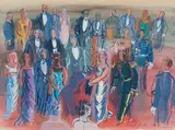 Réception by Raoul Dufy, 1941, Gouache, sold Jun 2018