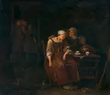Jeune femme assoupie dans la cuisine by Egbert van Heemskerck, Toile, sold Jun 2018