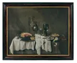 Nature morte aux pièces d'orfèvrerie, verre rohmer et citron by Willem Claesz. Heda, Toile, sold Jun 2018
