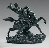 Thésée combattant le centaure Biénor by Antoine-Louis Barye, Bronze à patine brun-vert, sold Jun 2018