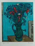 Bouquet by Isis Kischka, Lithographie en couleurs signée en bas à droite, annotée Epreuve d'artiste, sold Mar 2018