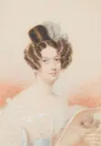 Portrait de Claire Ségalière de Frénilly, marquise de Pimodan by Joseph Eduart Feltscher, Aquarelle et rehauts de blanc, sold Mar 2018