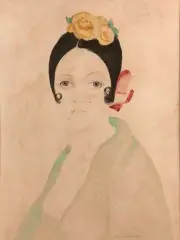 Morena by Francis Picabia, 1903, Mine de plomb, crayons, encre et aquarelle sur papier marouflé sur carton, sold Nov 2018