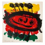 Visage rouge by Jan Krizek, 1957, Lithographie en couleurs sur papier, sold Nov 2018