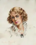 Portrait de Tatiana de Pogedaieff, épouse du peintre by Georges A. de Pogédaieff, Pastel et gouache sur papier, sold Nov 2009