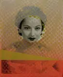 Portrait de studio de l'actrice américaine Merle Oberon by Robert Mapplethorpe, 1971, Epreuve argentique d'après-guerre rehaussée à l'aquarelle et à la gouache, sold Nov 2009