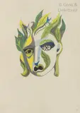 Masque de Daphné by André Masson, 1938, Gouache et crayon sur papier, sold Jun 2018