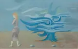 Femme marchand dans l’eau, circa 1932 by Lucien Coutaud, Gouache sur papier, sold Jun 2018