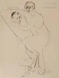 Femme regardant une tête d’homme by Francis Picabia, Crayon sur papier, sold Jun 2018