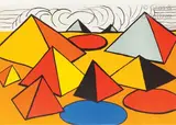 Les Pyramides. Circa 1968 by Alexandre Calder, Lithographie en couleurs sur vélin, sold Jun 2018