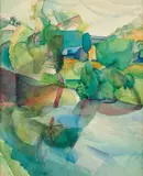 Paysage by Imre Szobotka, 1915, Aquarelle sur papier, sold May 2011