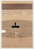 Le Serieux-Homme serieux by Man Ray, 1972, Collage, cartron découpé et corde, sold May 2011