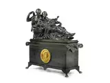 Untitled by Französische Bronzefigurengruppe, bronze, offered Sep 2019