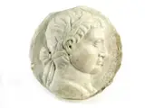 Untitled by Marmorrelief mit Caesarenbüste, marble, sold Sep 2019