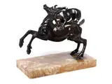 Untitled by Bronzefigurengruppe eines Jagdhundes, bronze, sold Jul 2015
