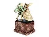 Galantes Tanzendes Rokoko-paar by Ch. Muller, marble, offered Dec 2015