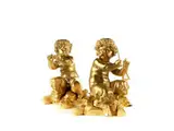Untitled by Paar Putti als Faunen, bronze, sold Mar 2019