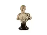 Untitled by Marmorbüste eines Römers mit Schulterumhang, marble, sold Mar 2019