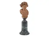 Kleine Tonbüste Eines Fauns by Joseph Charles Marin, marble, offered Mar 2025