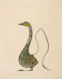 Single Goose by Benjamin Chee Chee, acrylic on paper, sold Sep 2017