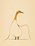 Pregnant Goose by Benjamin Chee Chee, 1974, acrylic on paper, sold Aug 2017
