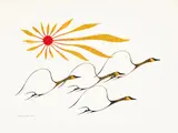 Flying Geese by Benjamin Chee Chee, 1974, acrylic on paper, sold Jun 2017