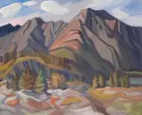 Above Banff by Henry George Glyde, 1970, oil on canvas board, sold Jun 2017